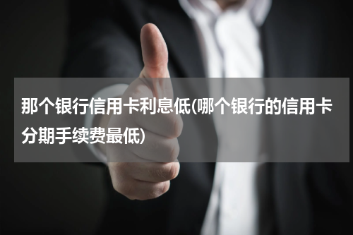 那个银行信用卡利息低(哪个银行的信用卡分期手续费最低)